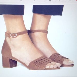 Aquatalia Edele suede sandals, in Caramel